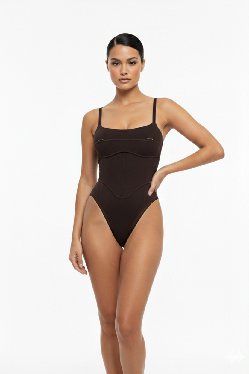 Pierre one piece high leg