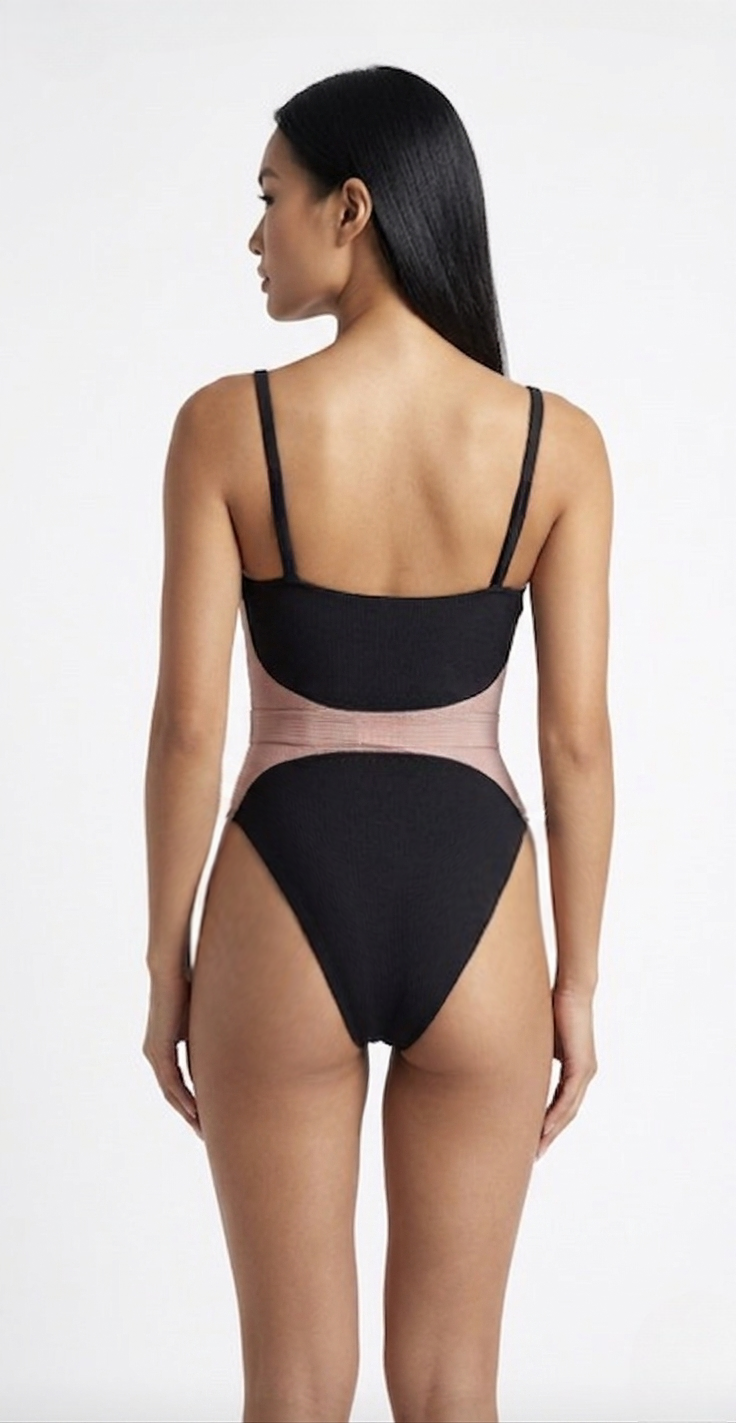Traje de baño de una pieza de pierna alta Dante