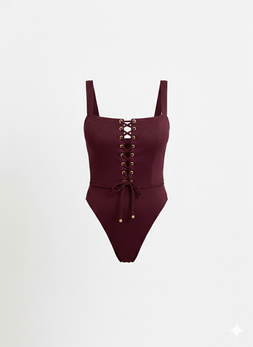 London one piece high leg