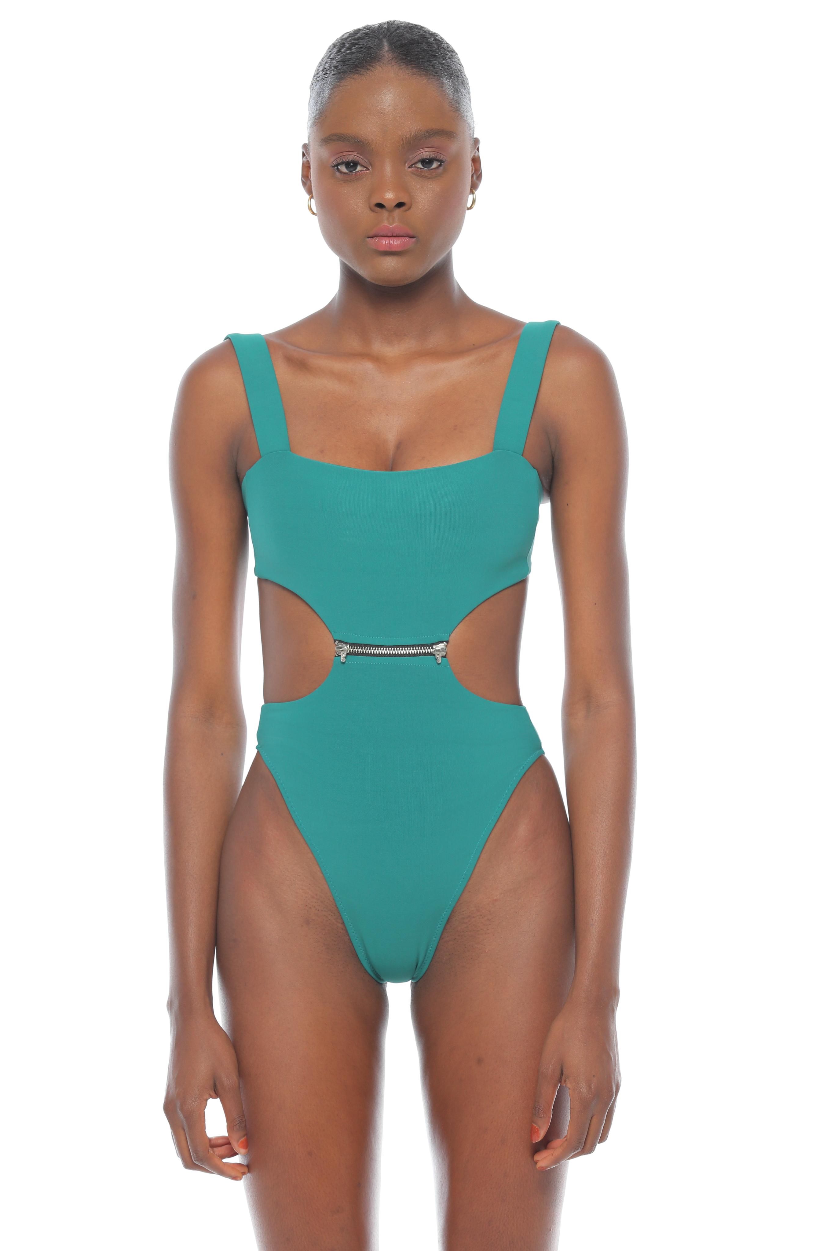 Acacia one piece high leg