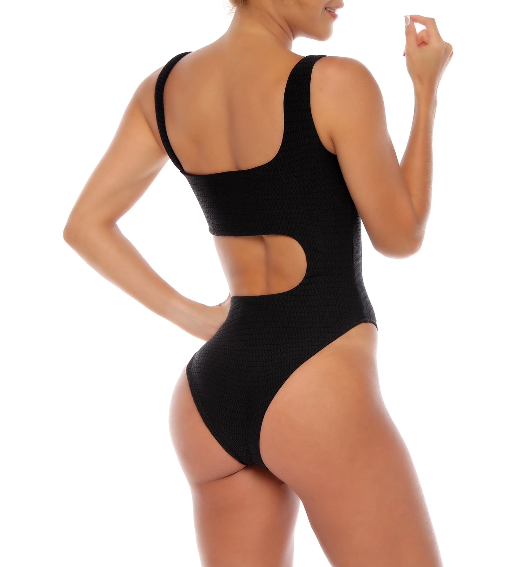 Samantha one piece high leg